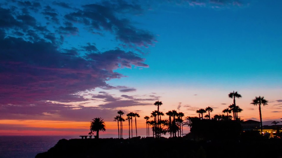 time lapse on coast off California from sunset to sunrise | ClipStock