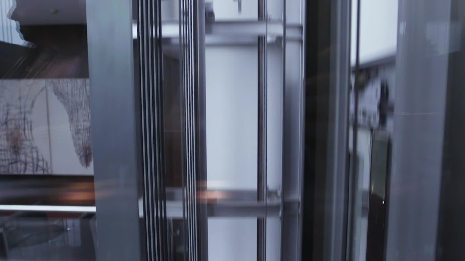elevator descending inside building Slow Motion ClipStock
