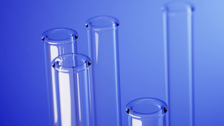 Medical test tubes spinning animated ClipStock