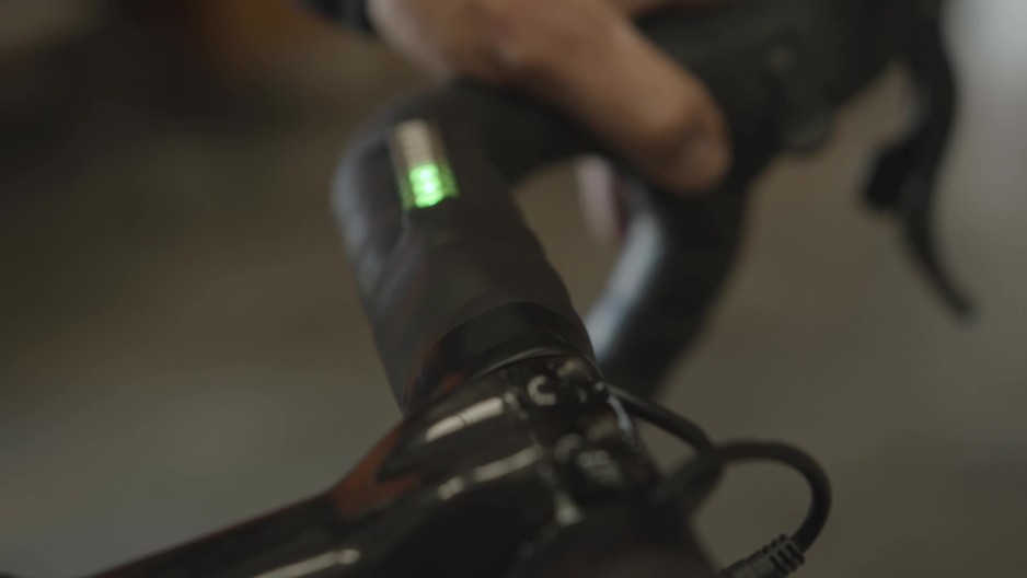 Bicycle handlebars on mountain bike ClipStock