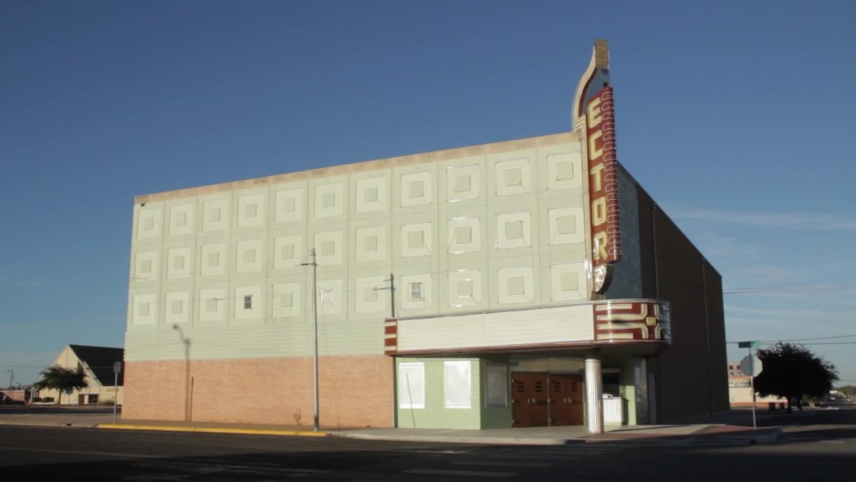 static shot of the ector theater in odessa texas ClipStock