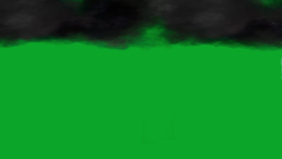 Full storm cloud producing lighting green screen | ClipStock