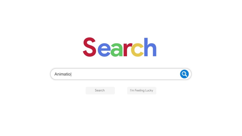 Static graphic typing Animation into search engine | ClipStock