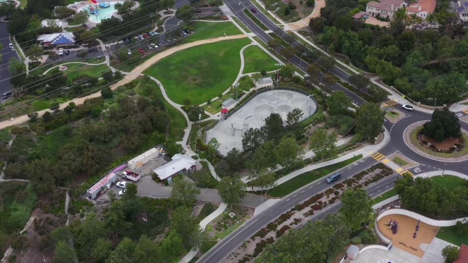 small skate park in the Ladera Ranch area of California ClipStock