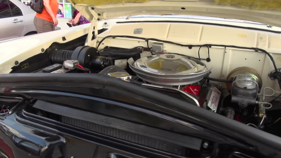 1955 Chevy Bel air with air intake above hood ClipStock
