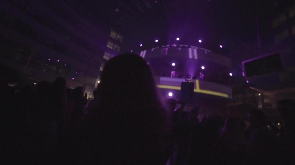 EDM festival with flashing stage lights Slow Motion ClipStock
